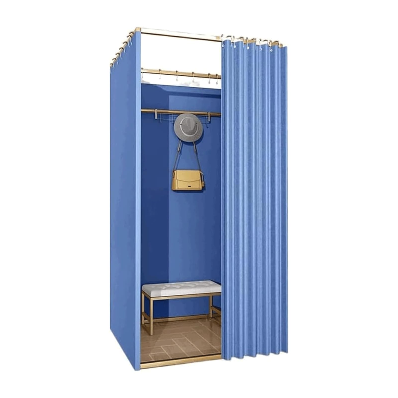 MUYRJLZX Reliable Changing Rooms Square Fitting Room Metal Store Fitting Room Floor Changing Room Dressing Room for Shopping Malls Boutique Clothing Stores Reusable