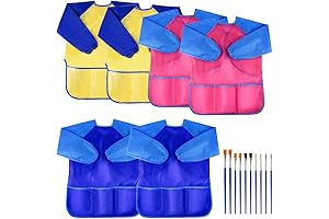 KUUQA Washable, Waterproof Art Smocks for Kids Ages 8-12