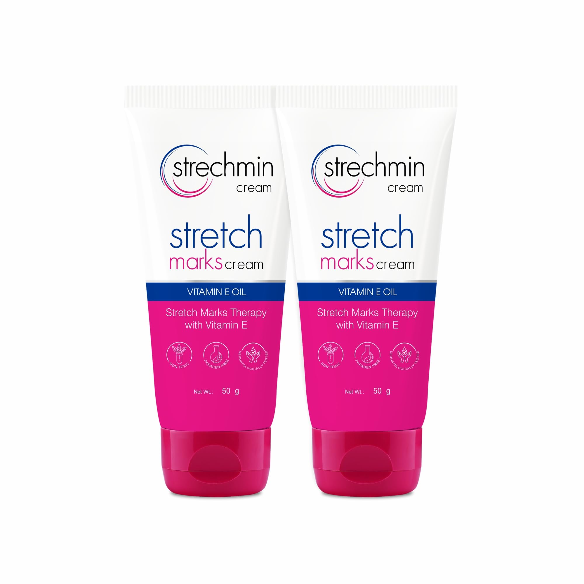 Stretchmin Cream for Stretch Marks | Hydrates and Supports Skin Elasticity | Safe for Pregnancy & New Moms | Stretch Marks Cream for women pregnancy - 50g(Pack of 2)