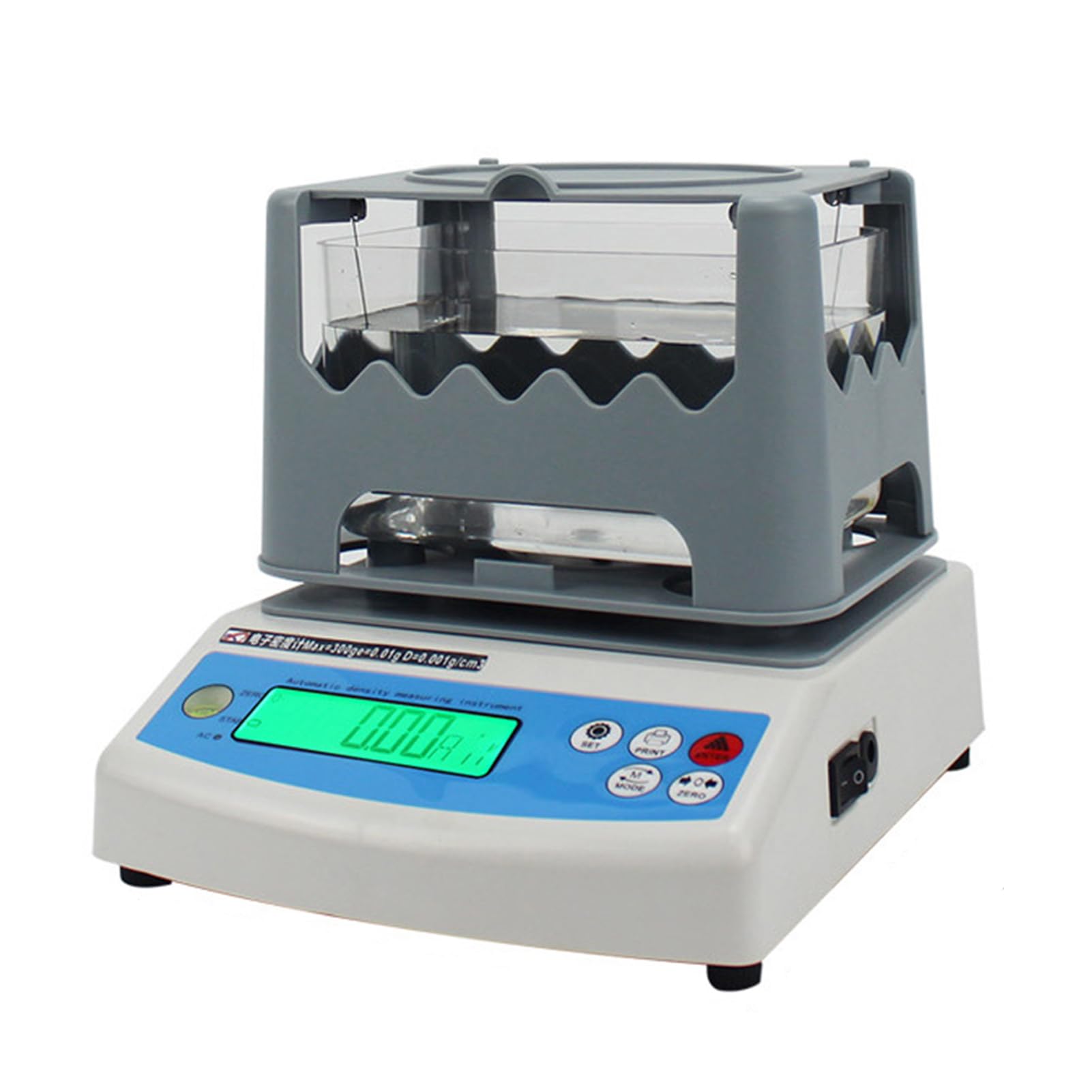 Densimetro elettronico dei solidi per il laboratorio, attrezzatura di misura del tester di densità del ³ di Digital del ³ di 300g/600g di alta precisione 0,001 G/cm³