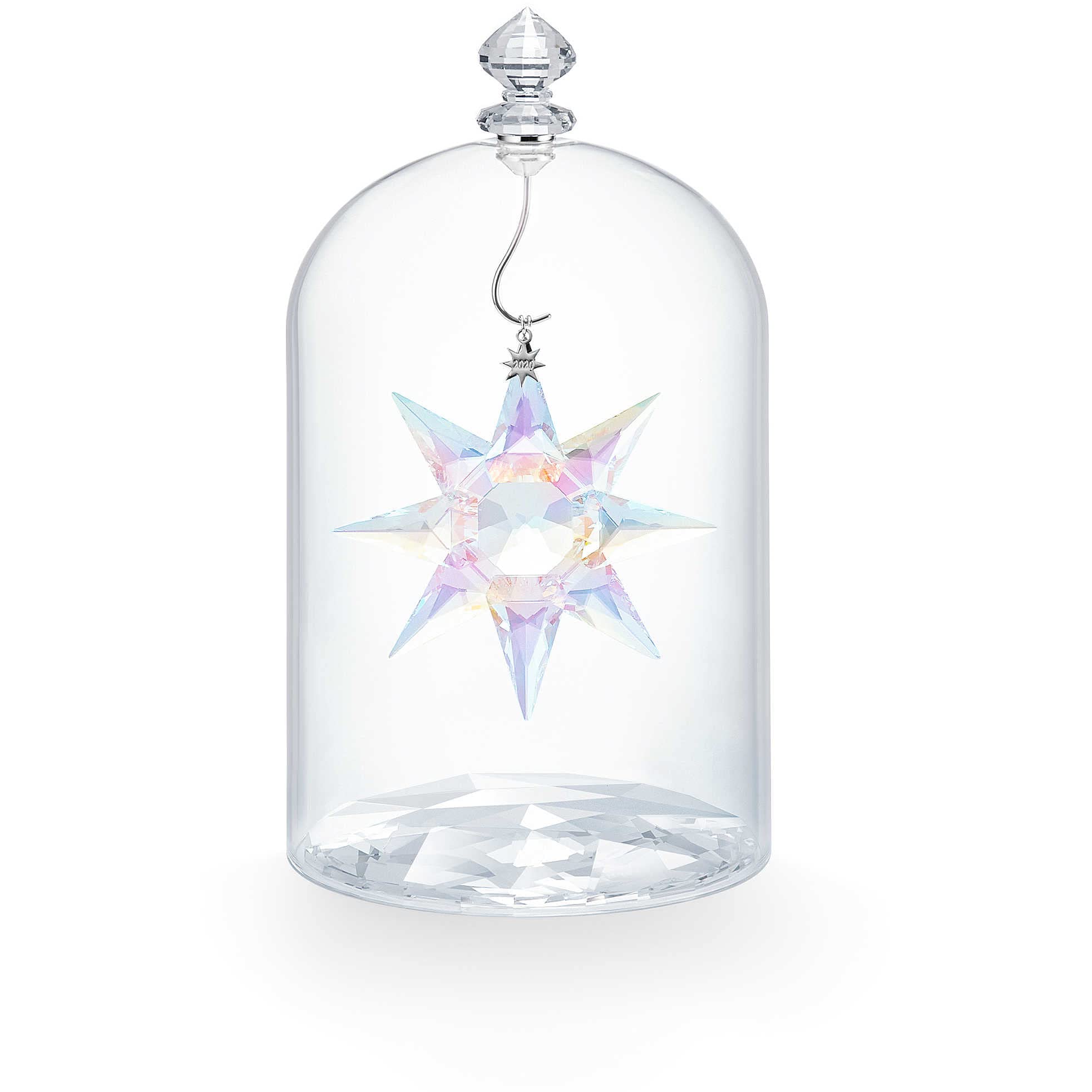 Swarovski Christmas Ornament, 125th Anniversary Engraved Annual Edition 2020, Glass Jar & Star Set