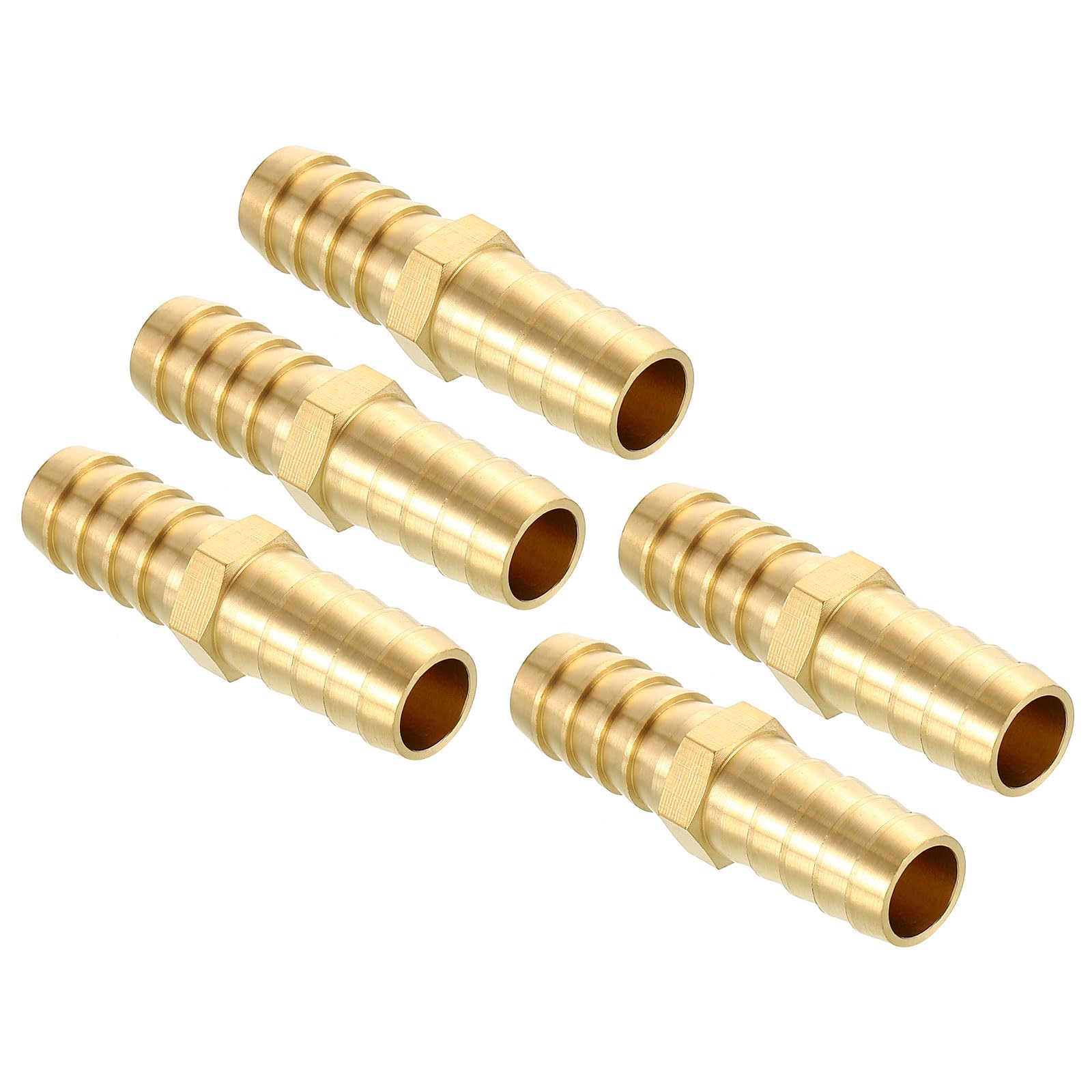 Kozelo Packs of 2 Brass Hose Barbs Fittings 1"(25.5mm) Hose Barbs to 1"(25.5mm) Fittings for Home Machines Massage Bathtubs