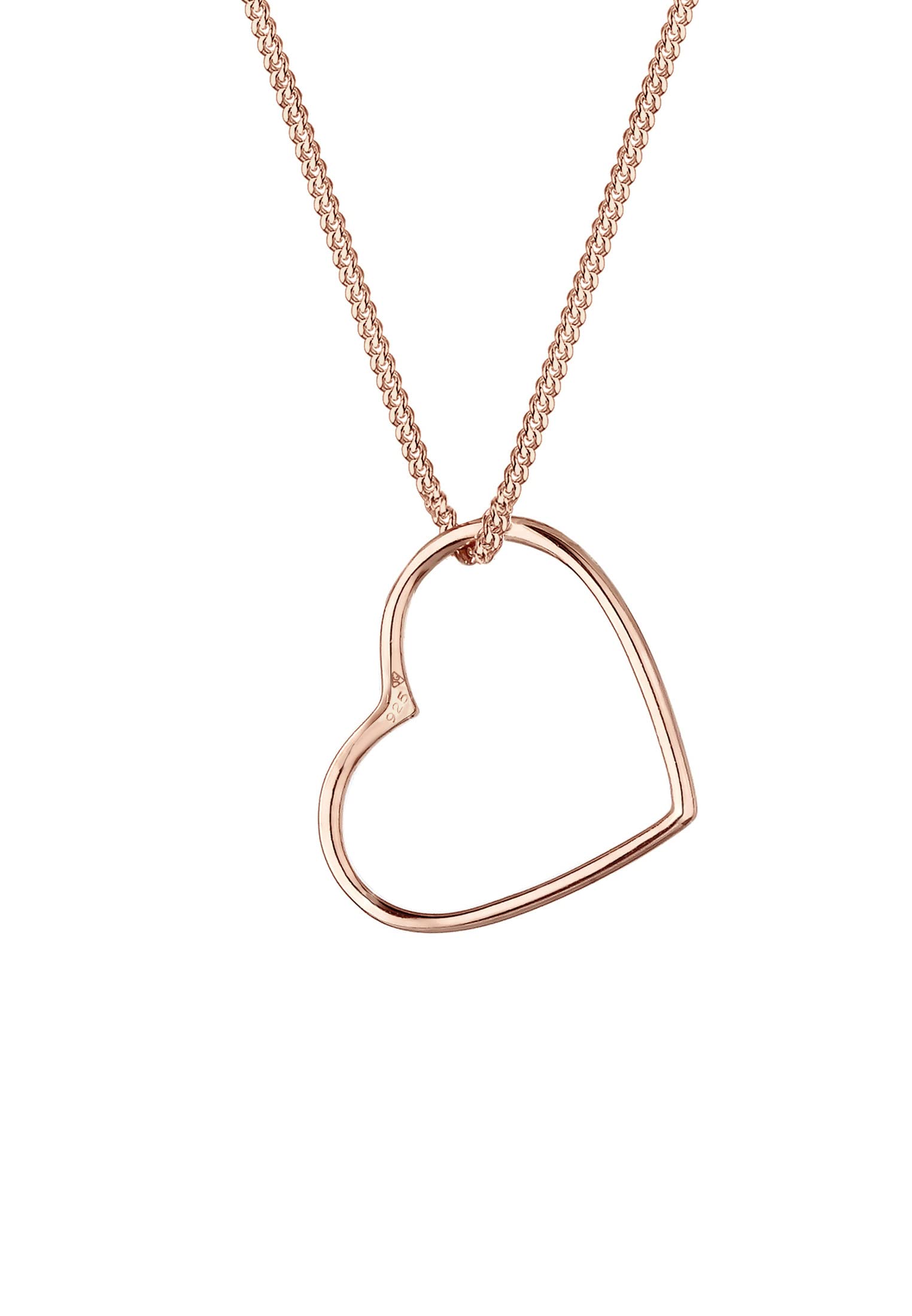 Elli Collana Donne con ciondolo cuore in argento 925 lunghezza 45 cm