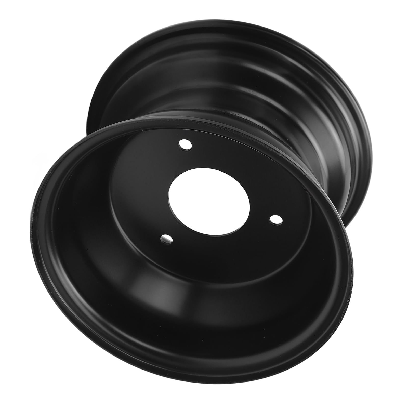 SIXRUN Jante en Alliage d'Aluminium 16x8.00-7, 7 Pouces, Noir, pour VTT, Go Karts, Chariots, Espacement des Trous 78mm