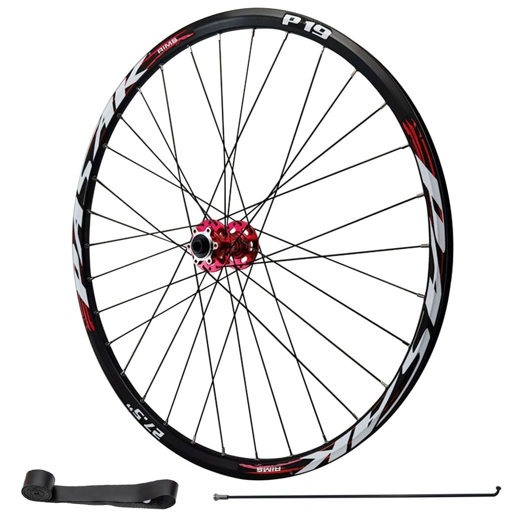 LPYDWZ MTB Wheelset 26 Inch 27.5" 29 ER, Aluminium Alloy Bicycle Rim HG Sealed Bearing 142mm Thru Axle 32H Front Rear Rim for 7-12 Speed Cassette(THRU AXLE Front wheel,26 inch)