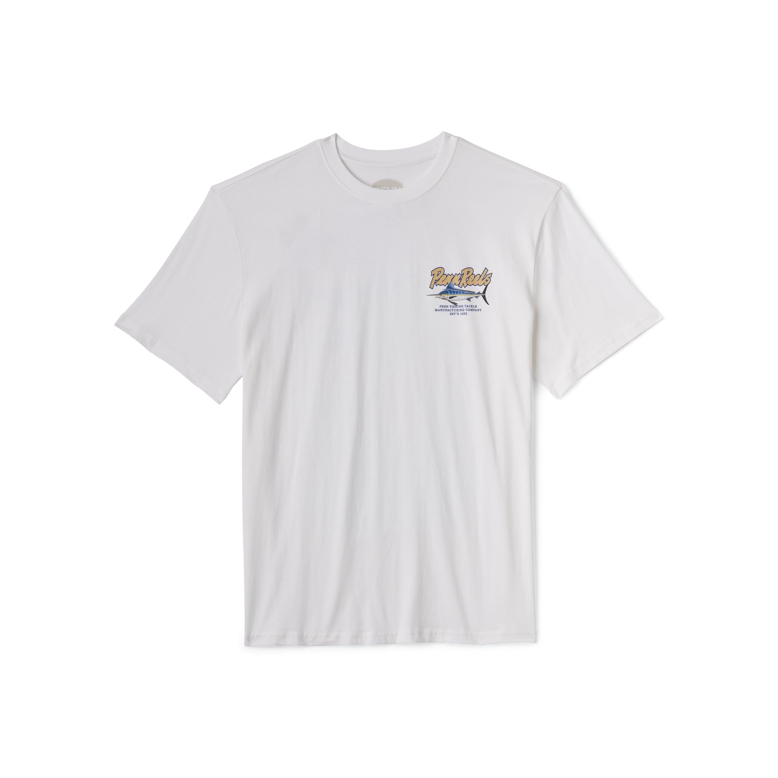 Penn Mens Marlin Short Sleeve, White, Medium