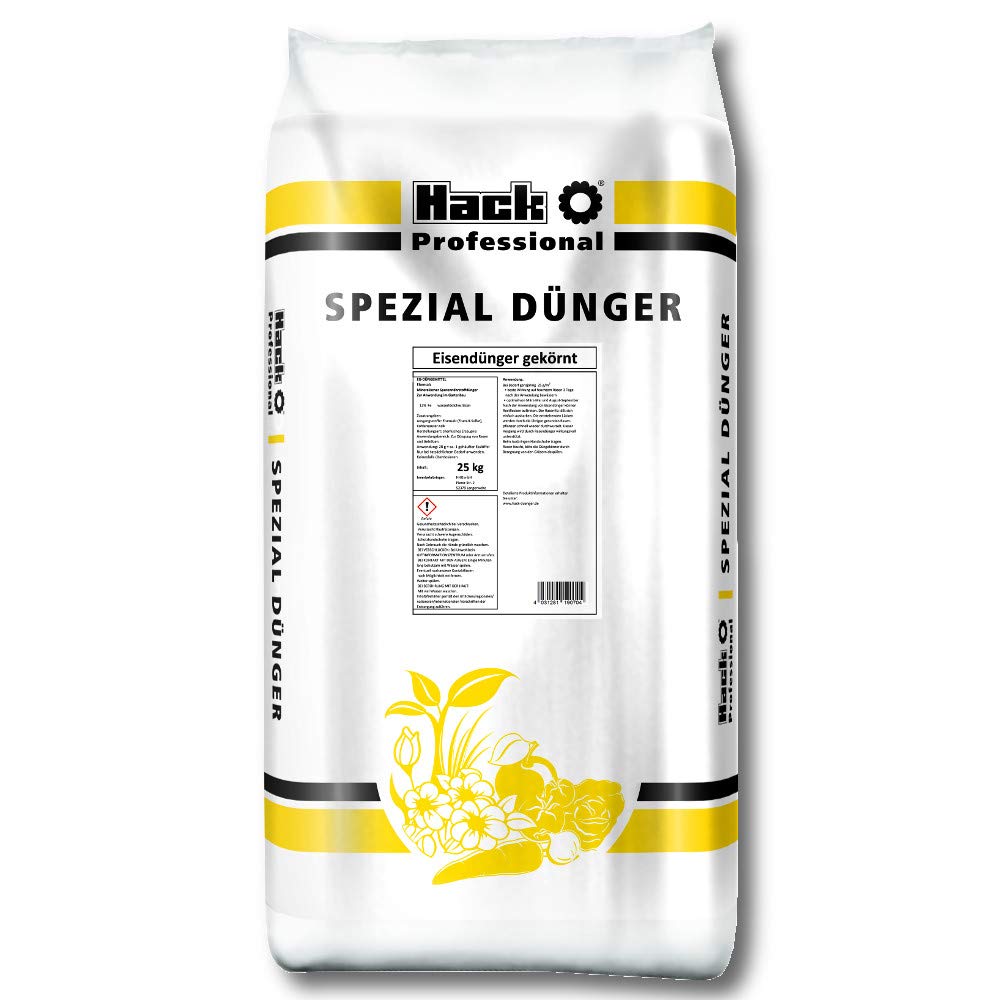 HACK PROFI Eisendünger gekörnt 25 kg Rasendünger Moosverdränger Anti Moos
