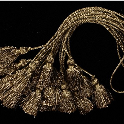 Pack of 10 Small Beautiful Antique Gold Tassels 35mm