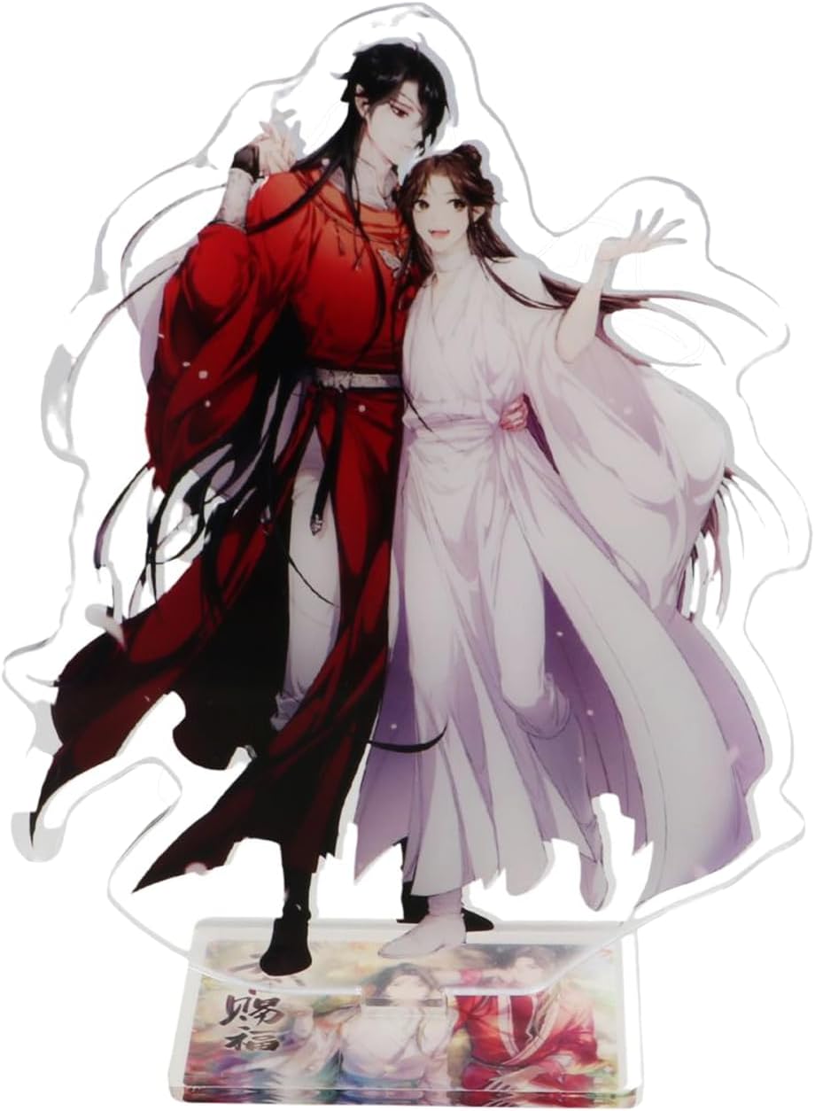 Heaven Official's Blessing Acrylic Figure Cartoon Anime Xie Lian Hua Cheng Standing Model Tian Guan Ci Fu Collection Model Desktop Decoration for Anime Fans Gift (M)