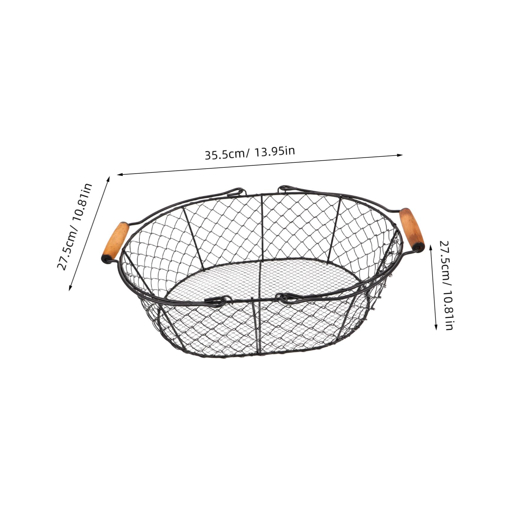 Cabilock Cesta Para Almacenar Carbón De Metal Negro Leñero Para Chimenea Con Asas Organizador Para Encimera Para Camping y Uso Doméstico