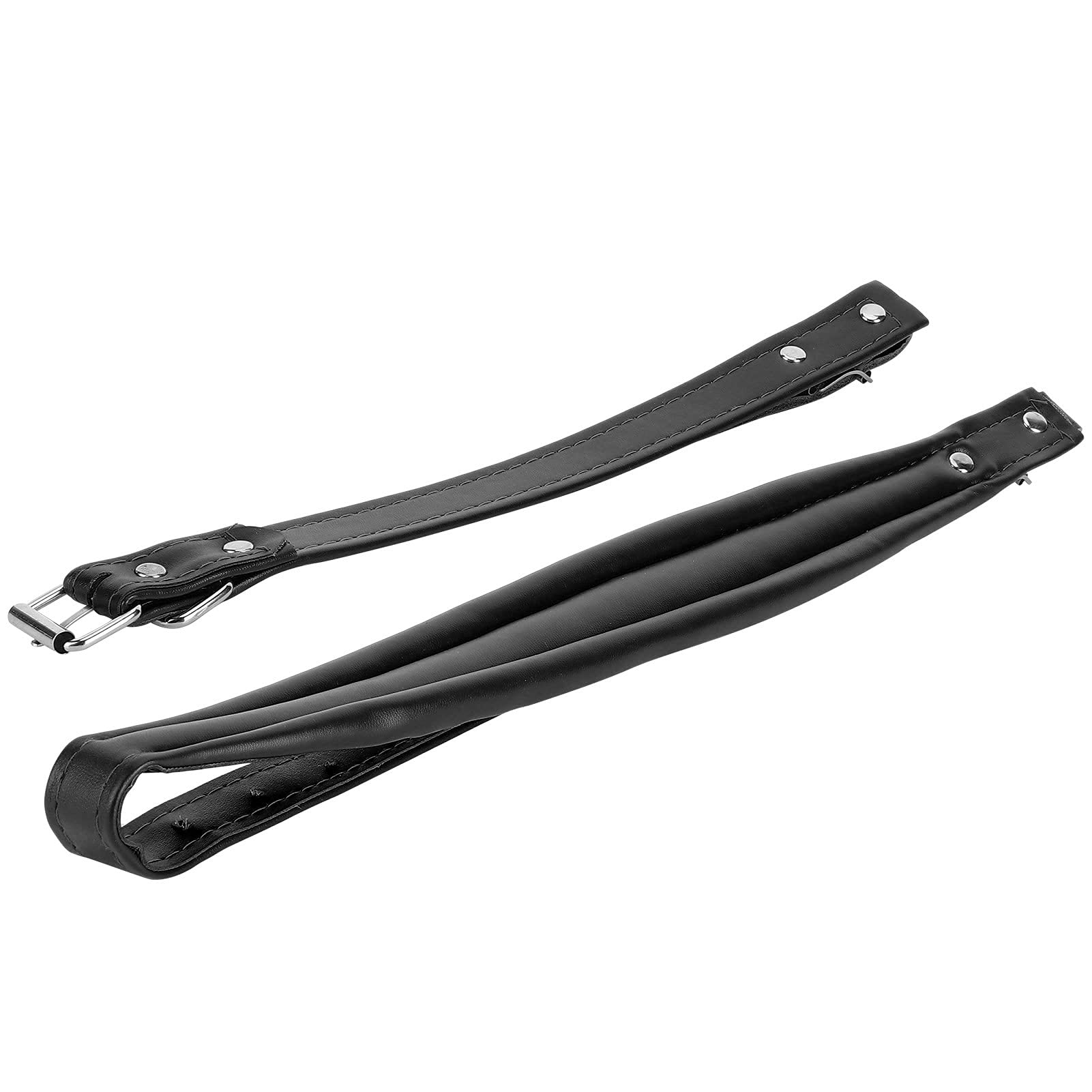 Accessoire accordéon, sangles réglables en cuir PU Sangles accordéon confortables et douces noires pour accordéon 16-120 basses(44 * 8 * 5cm-le noir)