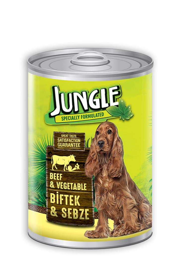 Jungle Biftekli-Sebzeli Köpek Konservesi, 415 g