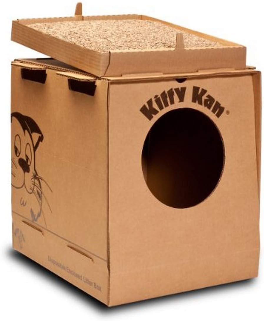 3-Pack with Litter-Quality Disposable Enclosed Litter Box