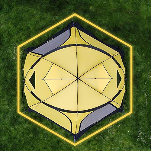 Tente de camping 4-6 personnes avec structure hexagonale stable et ventilation optimale - 2