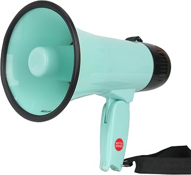 B S 20 watt Megaphone with Foldable Handle, 4 Mode, for Dog Walking,Christmas Party,Teacher,Coaches,Emergency with Bottle Opener