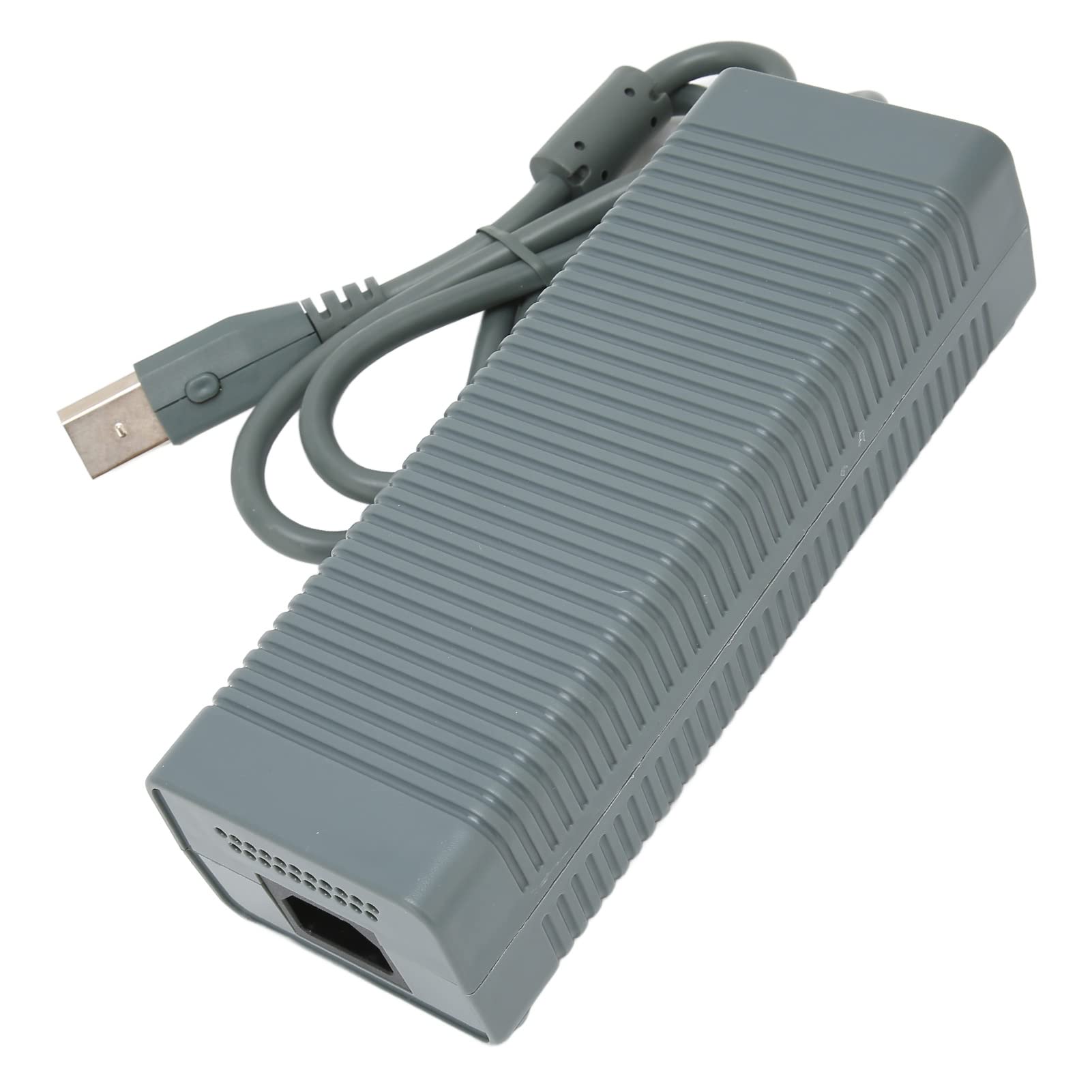 FOUF Adattatore CA per Xbox 360, Alimentatore con Cavo di Ricambio Caricabatterie Power Brick, Caricabatterie per Console di Gioco, Versione a Basso Rumore con Tensione Automatica 185-265V(Spina UE)