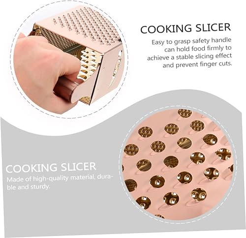 Miniatura 5 de DOITOOL 1 rallador de caja, rallador de queso de acero inoxidable de 4 caras con recipiente de almacenamiento, rejilla vertical de acero inoxidable