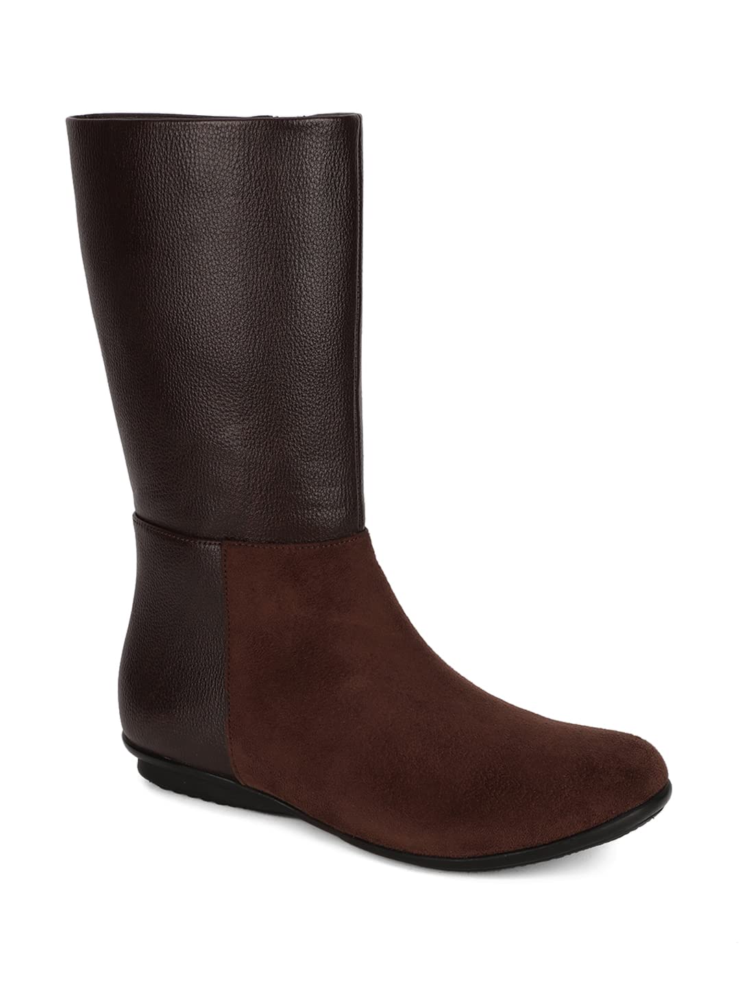 Bruno Manetti Womens Brown calf Length slipon with side ziper Boots (B09K5NT58H) Amazon Price History, Amazon Price Tracker