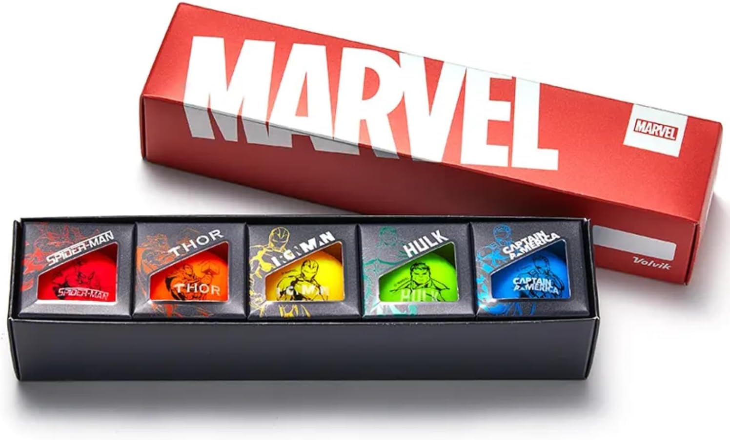 Volvik Vivid Marvel Golf Ball Gift Set (5 Pack)