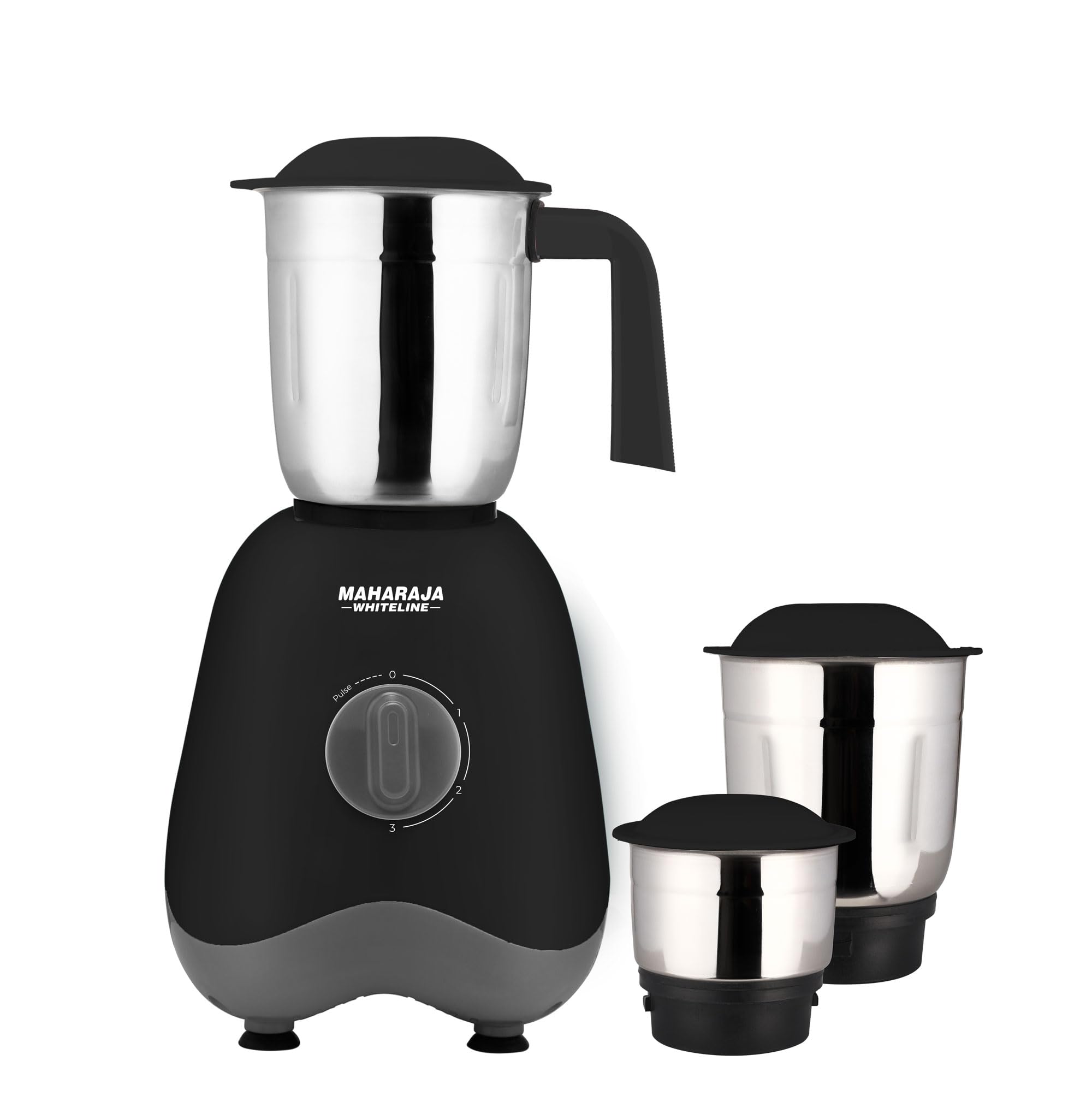 Maharaja Whiteline Neo Prime Mixer Grinder With 3 Versatile Jars || 500 Watt || 1 Year Warranty (Black and Grey)-image-7