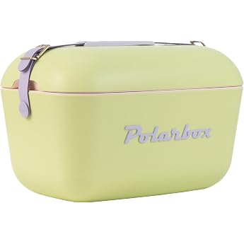 Polarbox Classic Retro Vintage Cool Box Camping Picnic Beach 20L Lime Purple Lime Pink