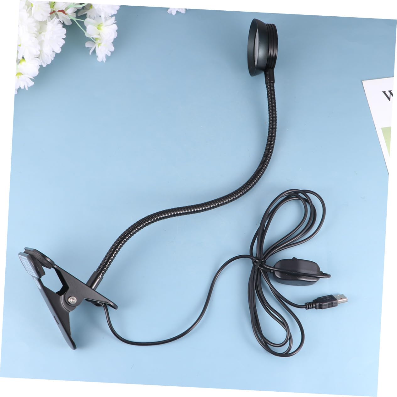 Lampada a Clip LED per Comodino, Collo Flessibile, Luce per Leggere USB 4W 6W, per Leggere a Letto Nel Buio