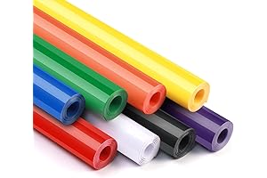 HTVRONT 12" x 5ft Permanent Vinyl Rolls: 8-Color Adhesive Vinyl for Cricut, Silhouette