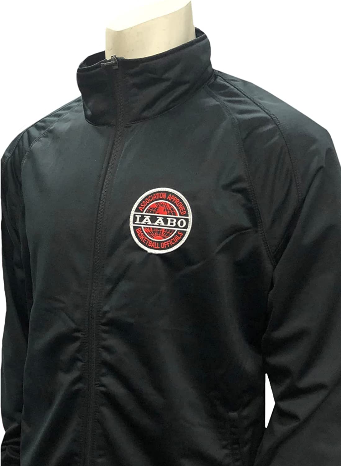 Smitty | I232 | IAABO Basketball Referee Solid Black Front Zipper Officials Jacket | Weather Resistant Nylon Official Uniform
