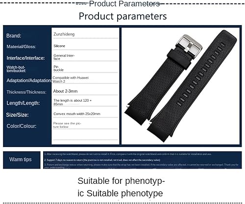 Miniatura 6 de EKSIL Correa de reloj de silicona suave correa de repuesto 0.787 in para Huawei watch2 moda impermeable smartwatch cinturones pulsera