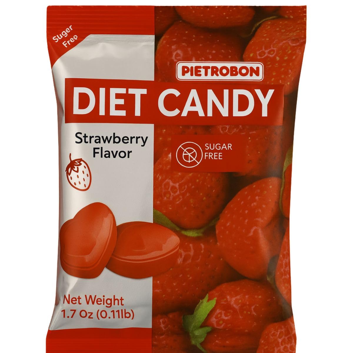 Amazon.com : Strawberry Diet Candy 1.7oz – Sugar Free Hard Candy