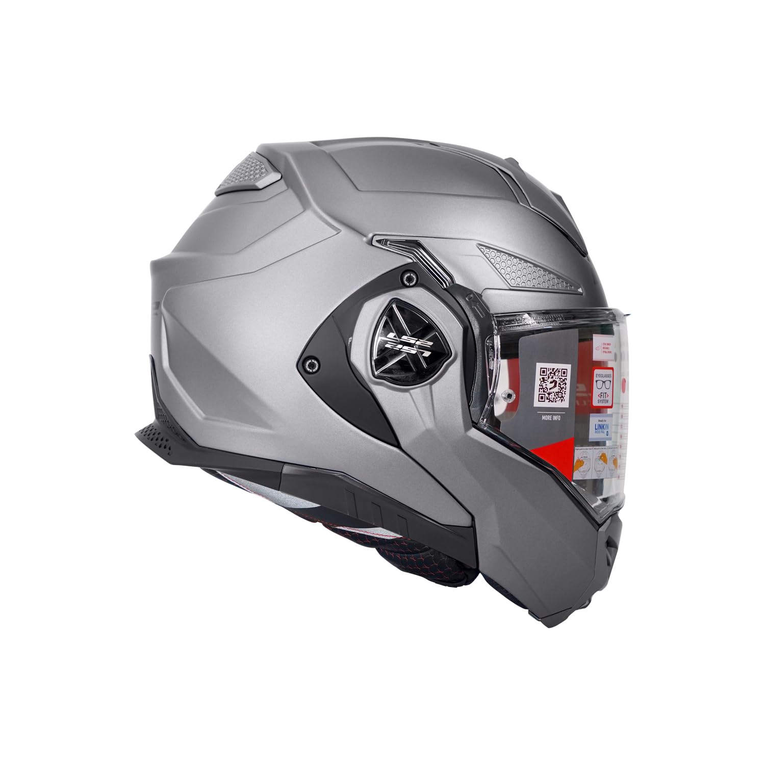 FF901 ADVANT X Solid Matt Titanium Full Face Helmet | Flip-Up Full Face Helmet | Urban Street Riders Modular Helmet | Lightweight ECE 22.06 Certified Helmet - 609258