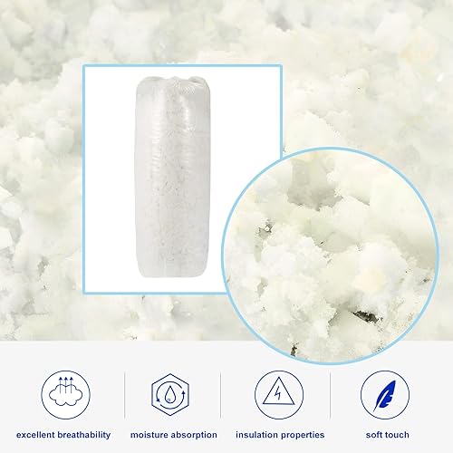 Miniatura 3 de uxcell Relleno de espuma viscoelástica triturada, espuma de relleno de puf de 10 libras para sillas de puf, cojines, sofás, almohadas y más, color