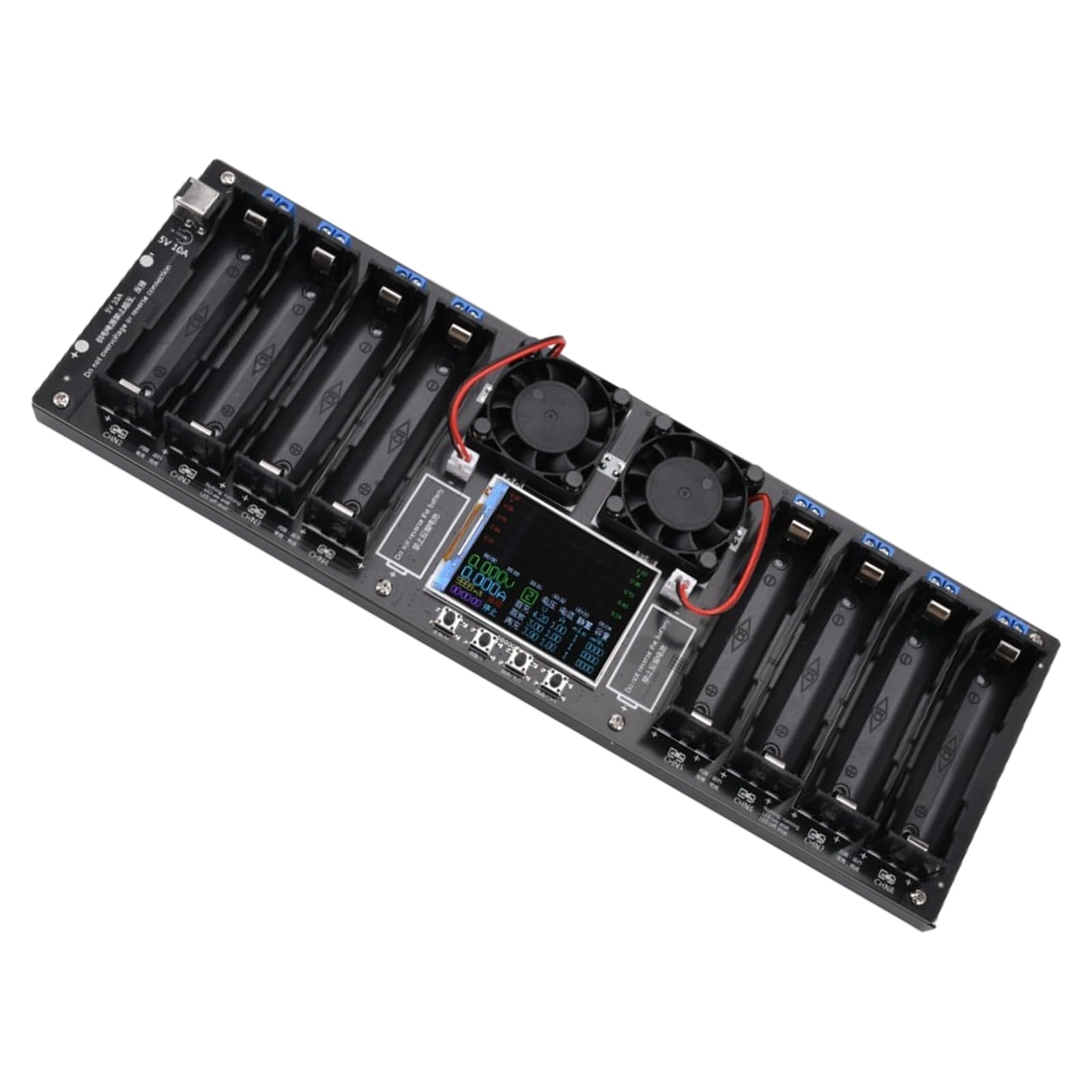 Universal Battery Tester, Efficient 8 Channel Lithium Batterys Tester Capacity Analyzers Suitable for 18650 with Internal Resistance&Cycle Testing