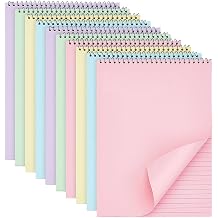 PH PandaHall 10pcs A4 Top Spiral Notebook, 5 Colors Spiral Note Pads 30 Sheets 60 Pages Hard Cardboard Paper Wirebound Notepad for School Projects Office Business Note Taking Meetings Journaling