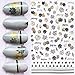 BLOUR 1 Pc Printemps été Plage Tropicale 3D Ongles Autocollant holographique Feuilles géométriques Ongles Transfert décalcomanies Curseur décoration manucures