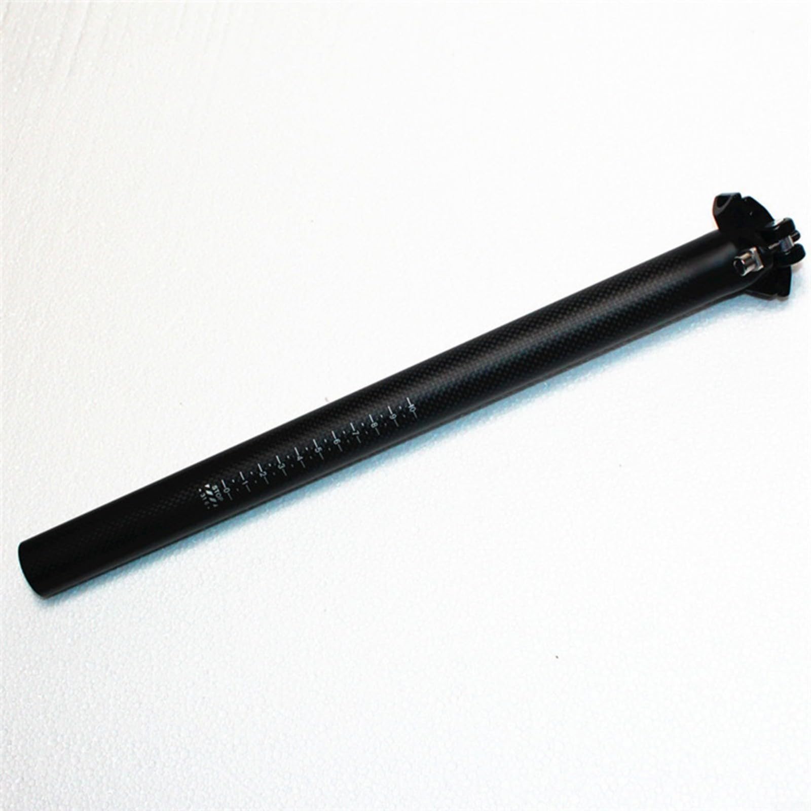 Tija de sillín de fibra de carbono mate 3K de 27,2/31,6 mm, cabeza recta de 350-400 mm, T700 Ultraligera para ciclismo de carretera MTB