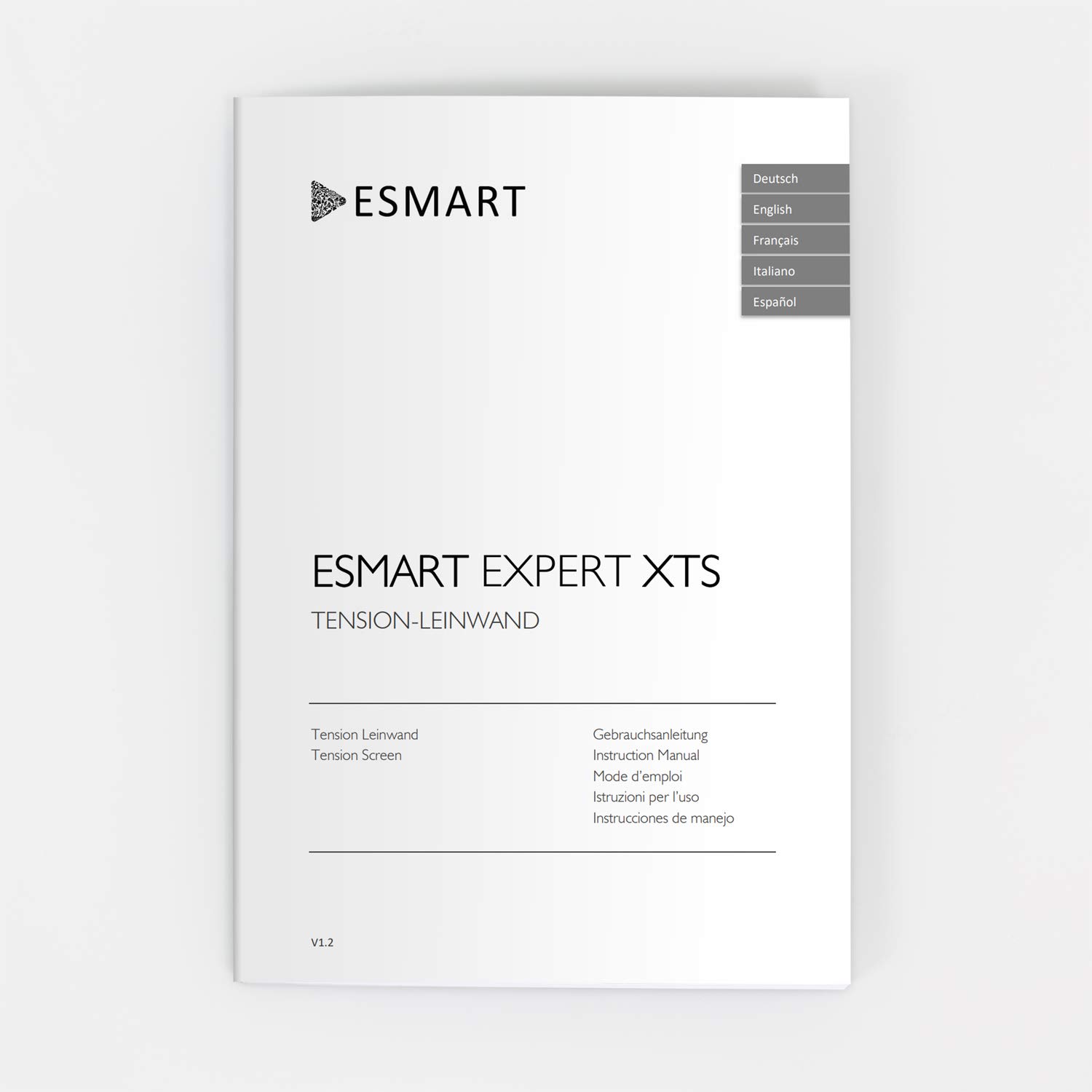ESMART Expert XTS Pantalla tensada, Ancho Total 222 cm, Tela: Blanca | Área de proyección 186 × 105 cm, formato 16:9, tela blanca para cine en casa y presentaciones, mando a distancia