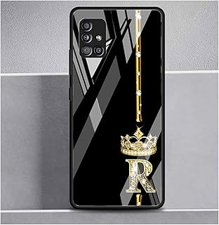 Crown Gold Letter A13 A14 A32 A52 A22 A21 Fundas a51 A33 A12 A50 A71 (Color : T08, Size : Smsung A41)