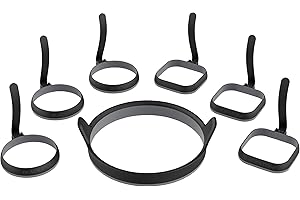 Blackstone 5515 Egg Ring/Omelet Ring Kit,Silver