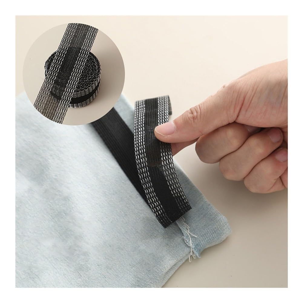 Rotolo di nastro termoadesivo per orli, 3/5/10M Bordo Dei Pantaloni Accorciare Pantaloni Autoadesivi Bocca Pasta Ferro-sul Tessuto Fusore Nastro for Orlo Jean Pantaloni Regolazione Della Lunghezza Dei