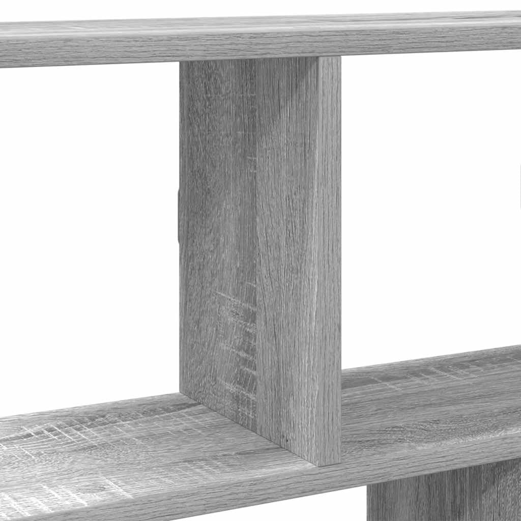 Estantería en forma de cubo, 12 compartimentos, color gris, madera Sonoma, 70 x 18 x 100 cm, versátil estantería de pared para dormitorio, salón