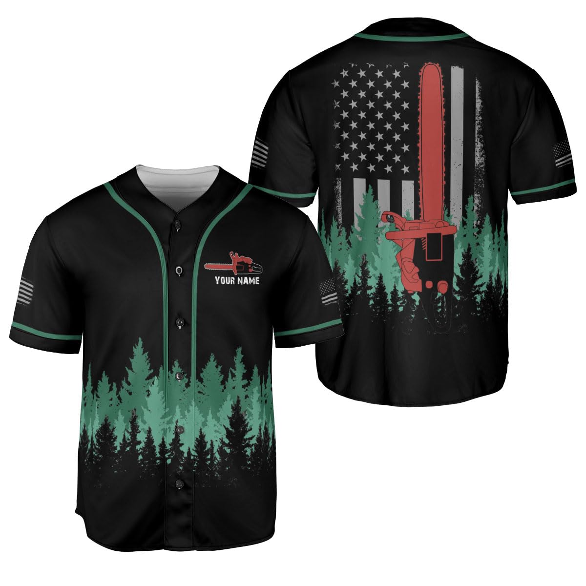 Podagree Personalized Arborist Baseball Jersey, Woodworker Proud Jersey for Men Tree Climber Jersey Carpenter Arborist (AB3)