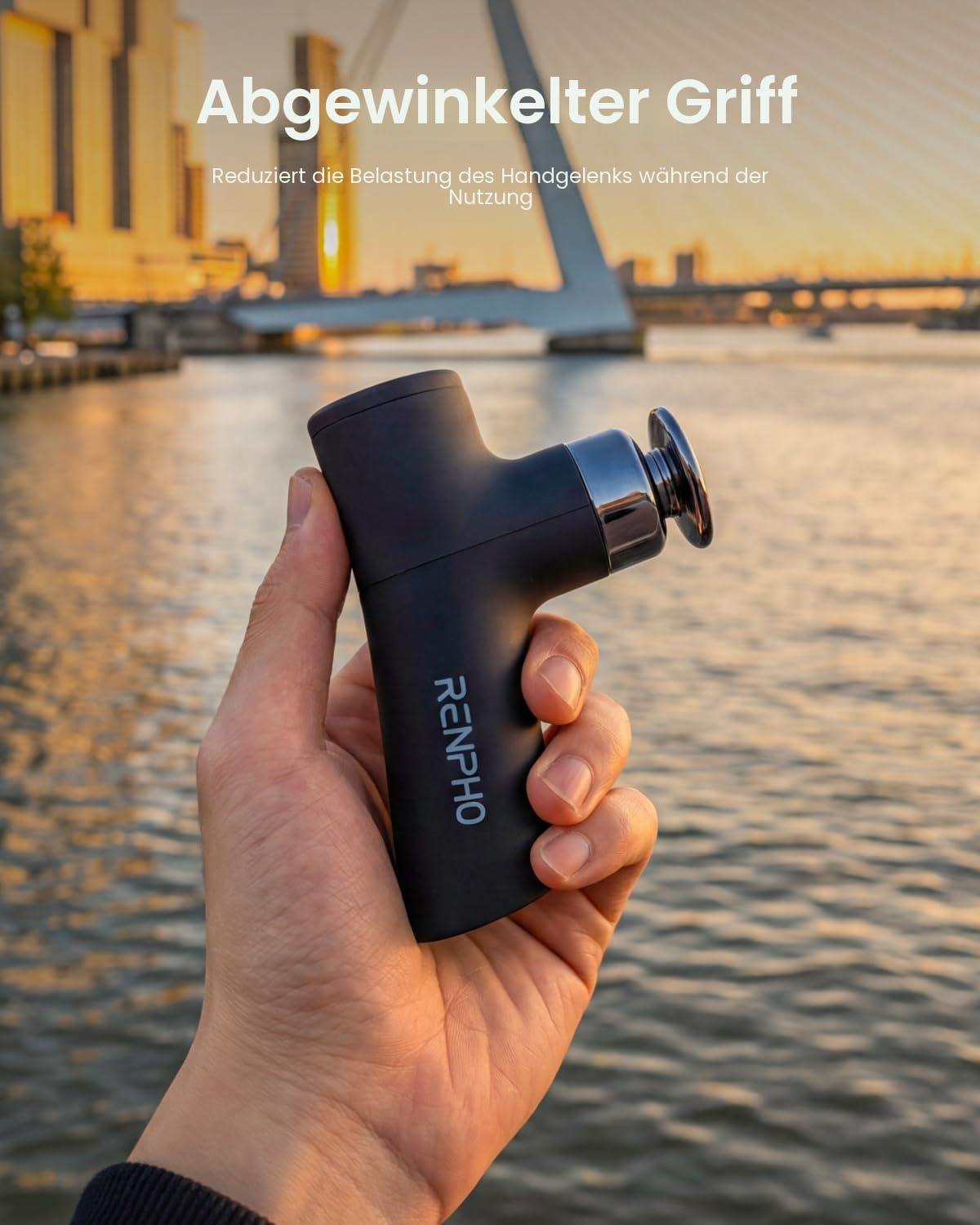 RENPHO Micro One Mini Massagepistole mit 4 Geschwindigkeiten, Ultraleicht Massage Gun für die Hosentasche zur tiefen Muskelentspannung, Ergonomisches Design, Ideal für unterwegs, Tolle Geschenke