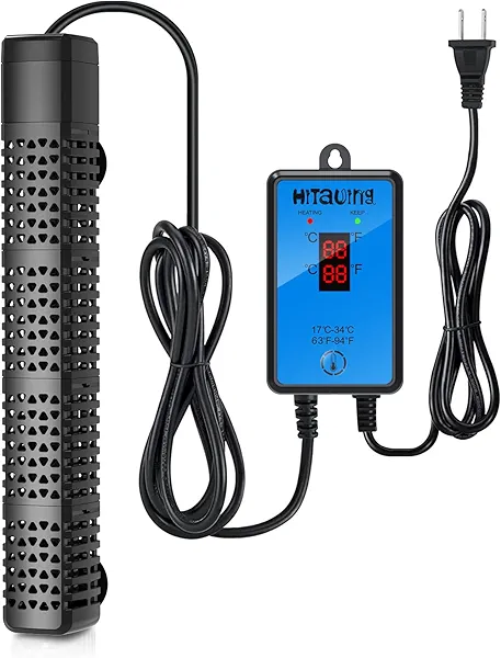 HiTauing Aquarium Heater, Upgraded 300W/500W Fish Tank Heater with Intelligent Leaving Water Automatically Stop Heating and Advanced Temperature Control System, Suitable for Saltwater and Freshwater
