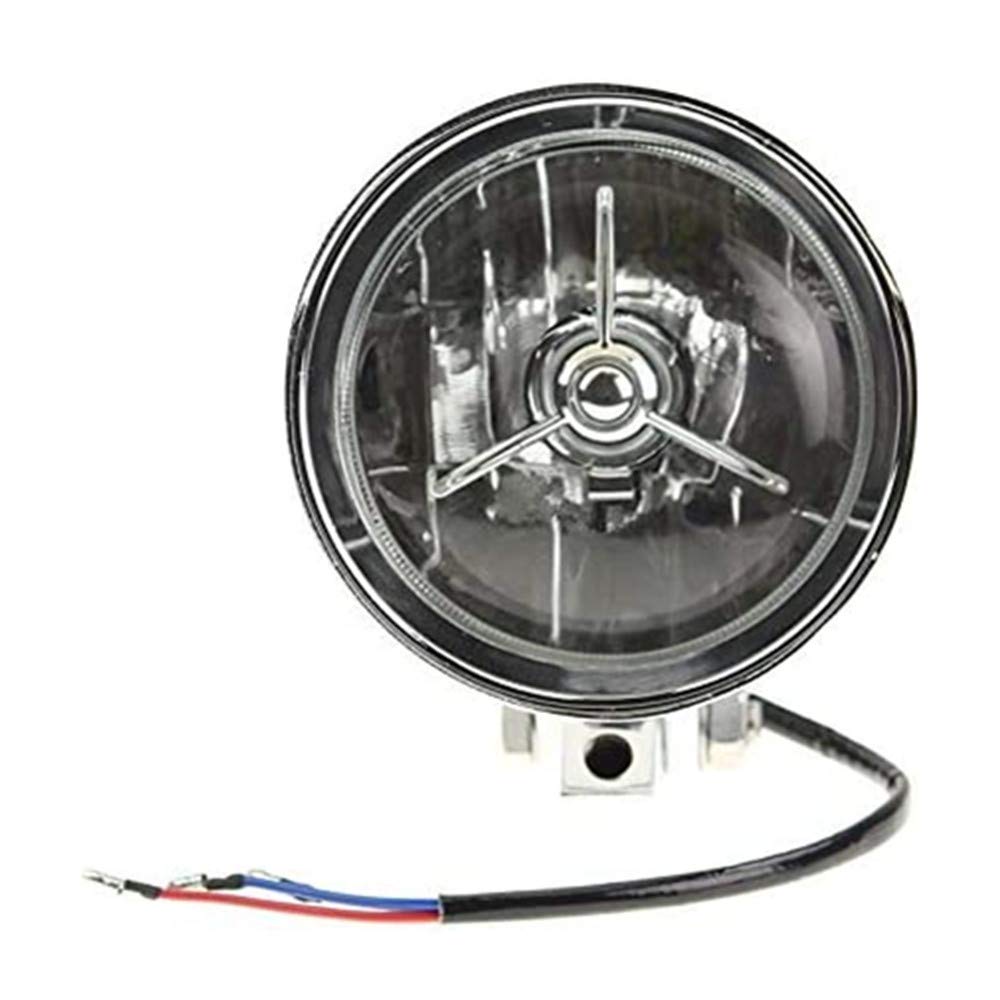 Motorrad Bullet Scheinwerfer H4 Visier Scheinwerfer Scheinwerfer für Harley Honda Suzuki Yamaha Kawasaki (Chrom)