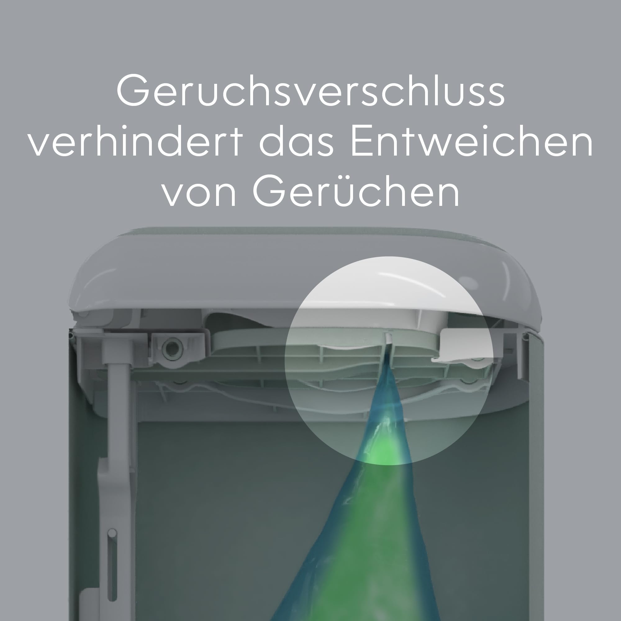 Diaper Genie Platinum Edelstahl Windeleimer mit Fußpedal, abreißbare Beutel