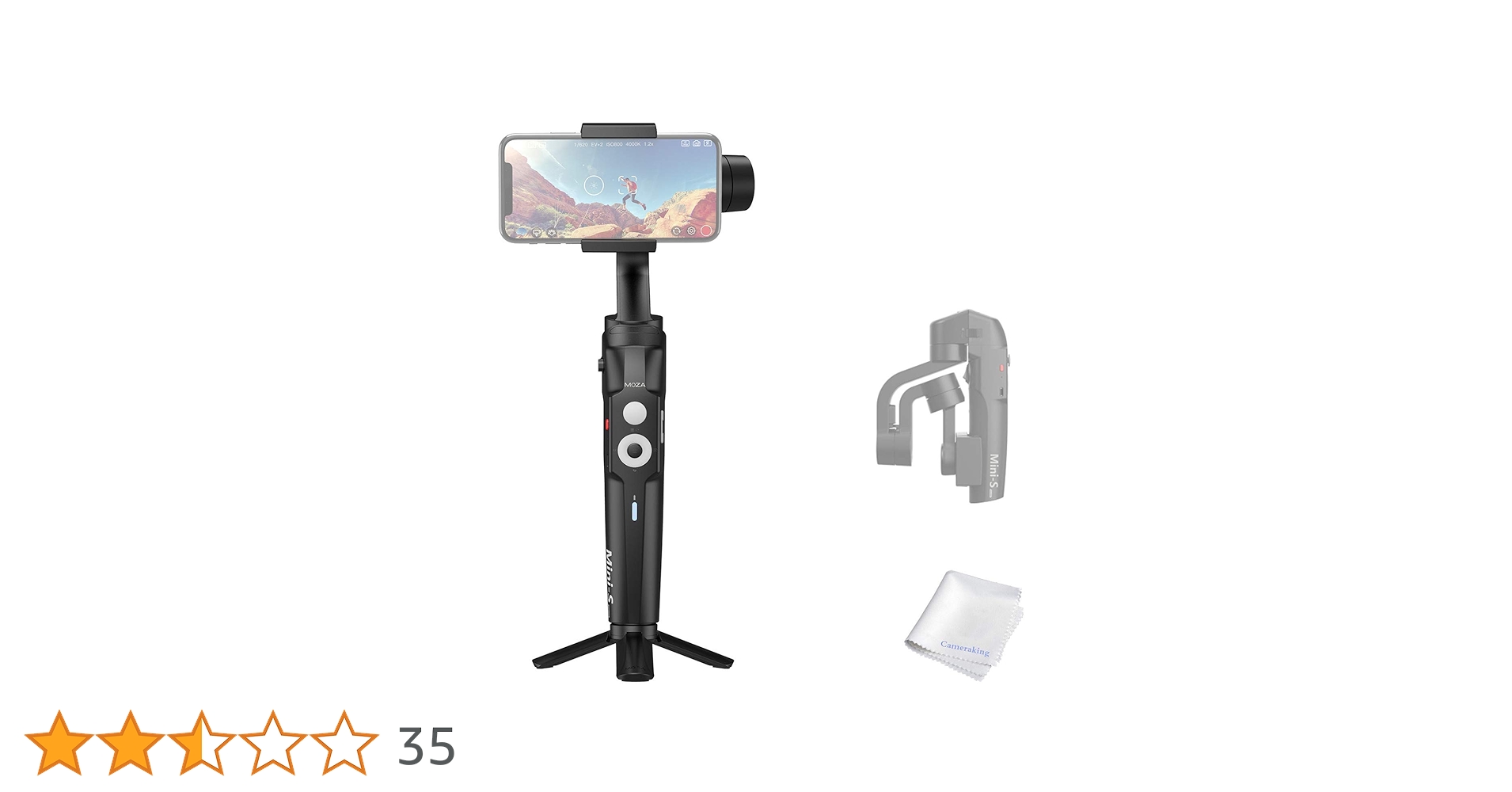 Refurbished) MOZA Mini-S Gimbal Foldable Extendable 3 Axis