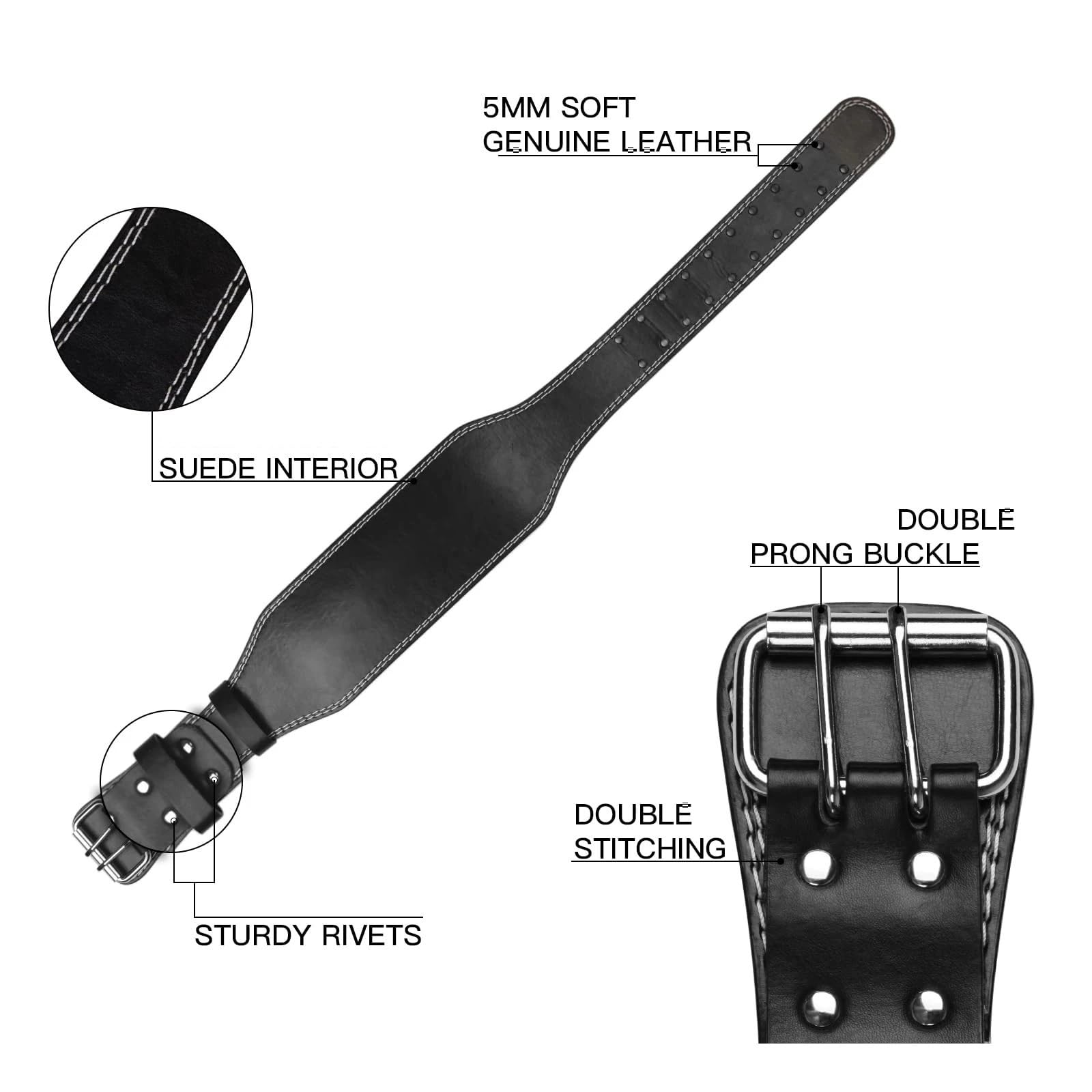 GewichthebergüRtel Leder Fitness Gewichthebergürtel for Männer Frauen Gym Lendenwirbelstütze Powerlifting Bodybuilding Workout Training fürs Fitnessstudio