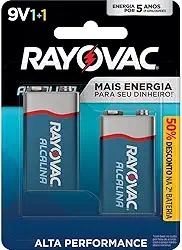 Bateria Rayovac Alcalina 9V com 2