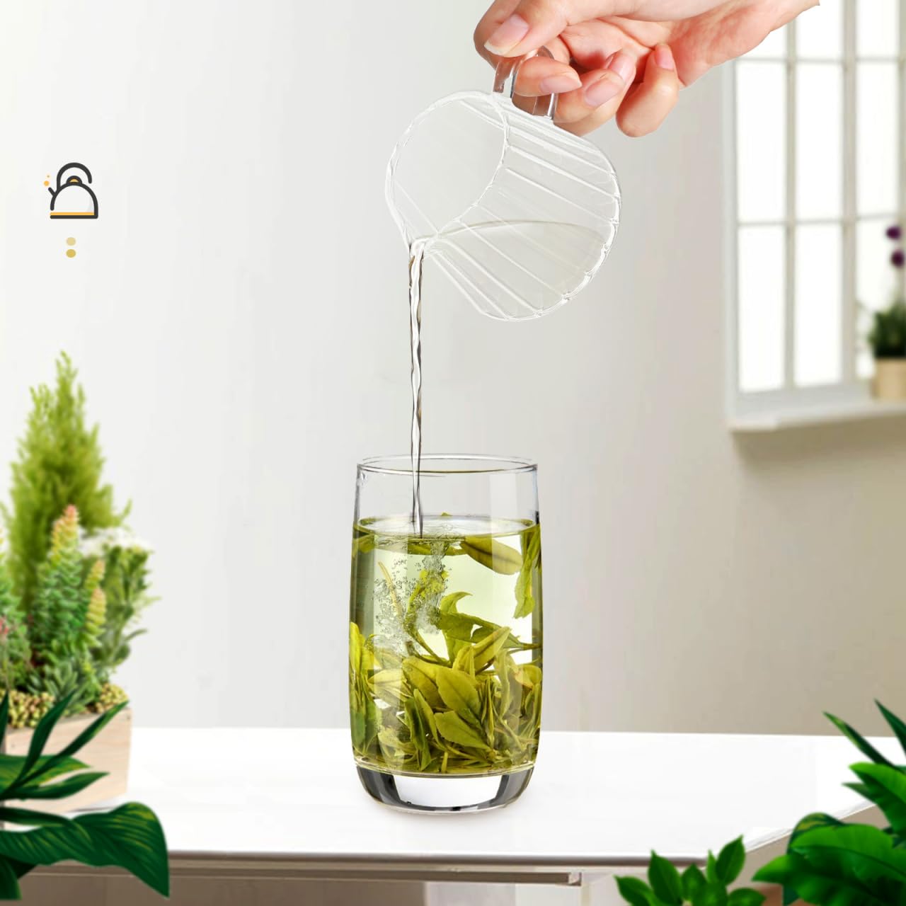 Homoyoyo Glas Milchkännchen Aus Hochborosilikat Milchaufschäumkännchen Für Kaffee Tee 200 Ml Transparent Spitz Ausguss Vielseitiger Glasmilchkrug Für Zuhause Und Gastronomie